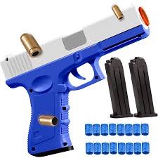 Shell Ejection Soft Bullet Plastic Pistol in blue