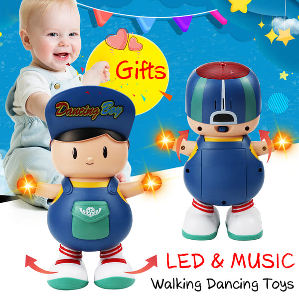 Musical Dancing Boy Toy with Flashing Lights